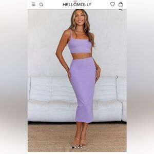Hello Molly Lilac Crop Top